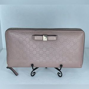 (MT09) Authenticated Pre-Loved GUCCI Microguccisima Zip Around Wallet